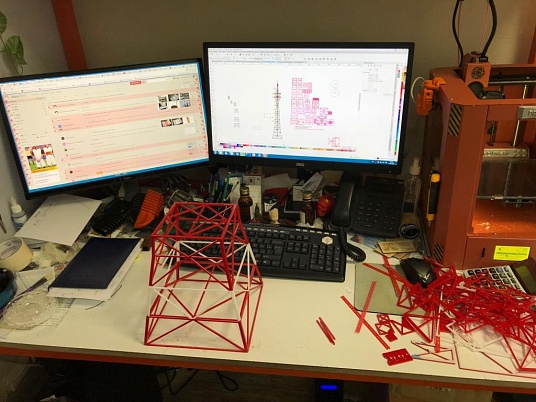 Изготовление макета телевышки.