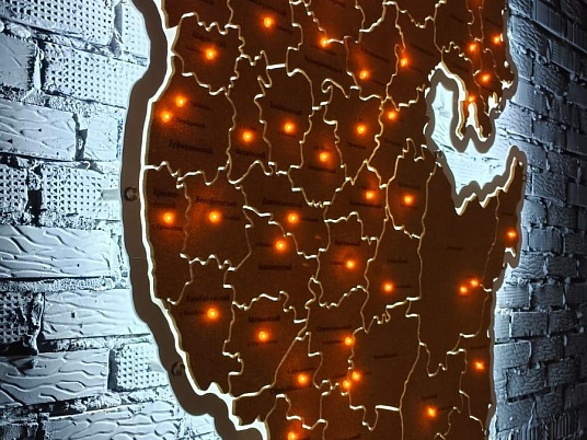 Изготовление объемных световых карт